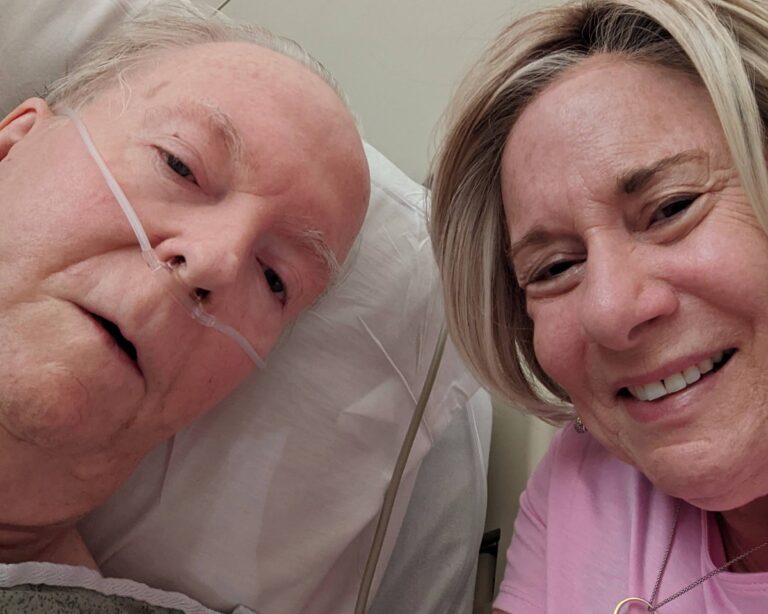 Richard Leigion and Laurrana Leigion in the hospital right after Richard's near-death experience (NDE)